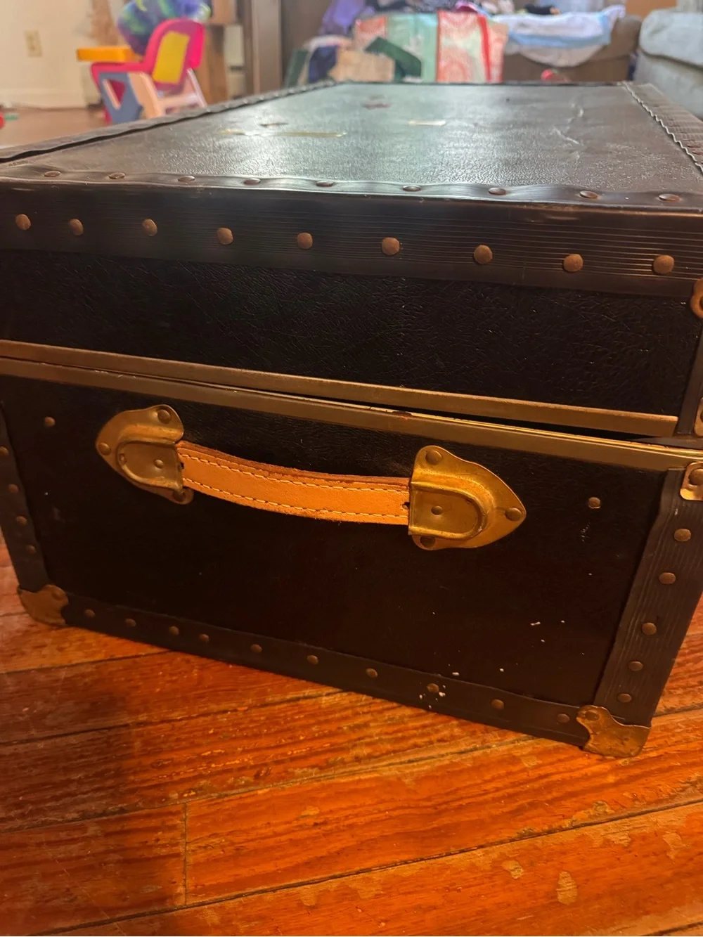 Genuine Hard Vulcanized Trunk Fibre Travel Luggage Vintage
